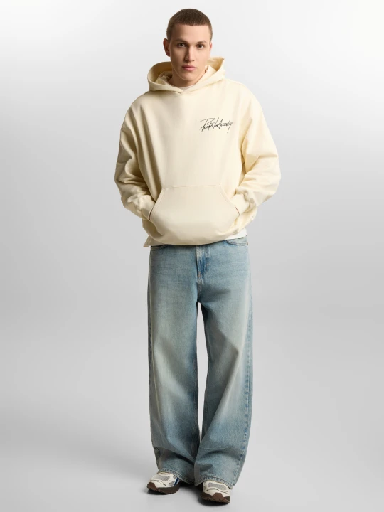 Zdjęcie produktu Club bluza z kapturem oversize męska biała PROSTO.