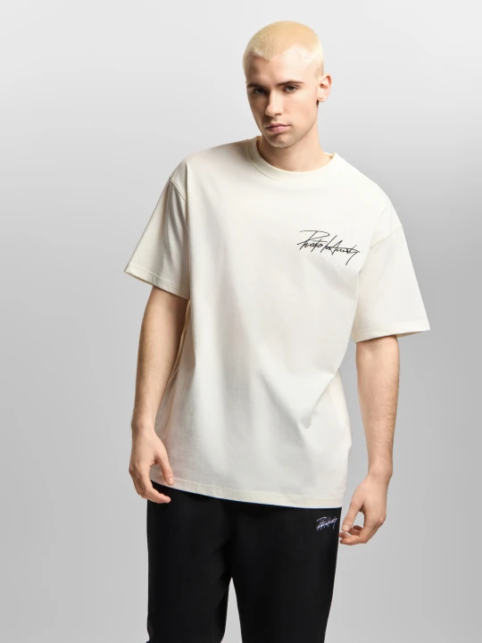 Zdjęcie produktu Club t-shirt oversize męski biały Klasyk