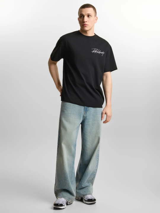Zdjęcie produktu Club t-shirt oversize męski czarny Klasyk