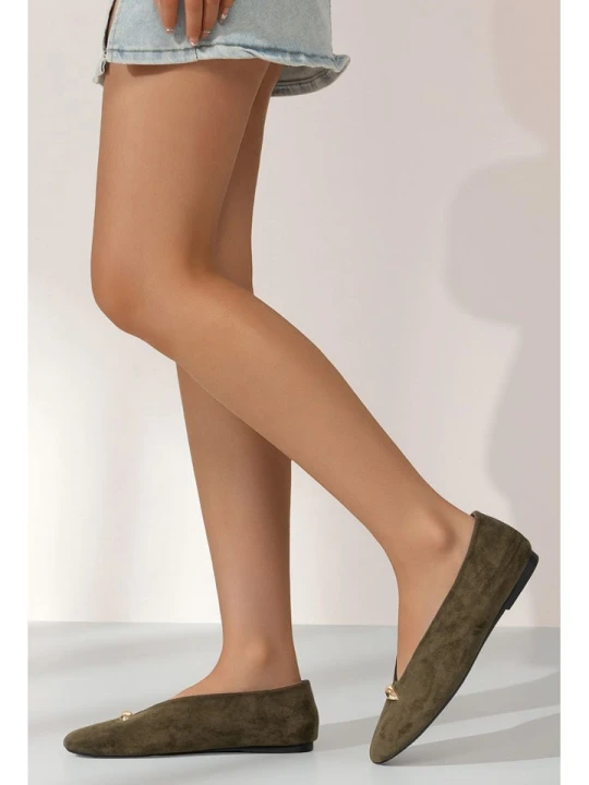 Zdjęcie produktu C'M Baleriny w kolorze khaki rozmiar: 36