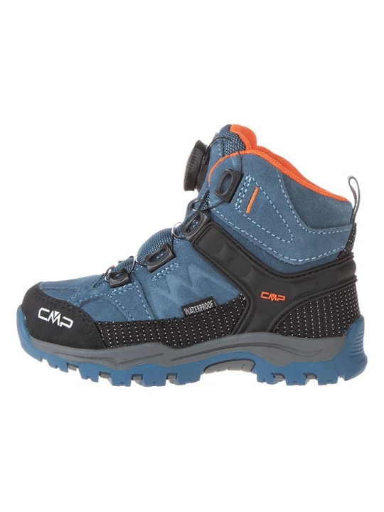 Zdjęcie produktu cmp Skórzane botki trekkingowe "Kiruna Mid" w kolorze czarno-niebieskim rozmiar: 30