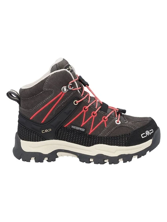 Zdjęcie produktu cmp Skórzane buty trekkingowe "Rigel Mid" w kolorze antracytowo-czerwonym rozmiar: 29