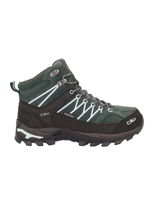 Zdjęcie produktu cmp Skórzane buty trekkingowe "Rigel" w kolorze czarno-zielonym rozmiar: 36