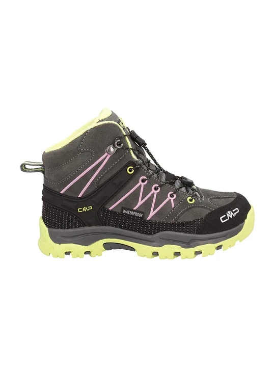 Zdjęcie produktu cmp Skórzane buty trekkingowe "Rigel" w kolorze szaro-czarno-jasnoróżowym rozmiar: 36