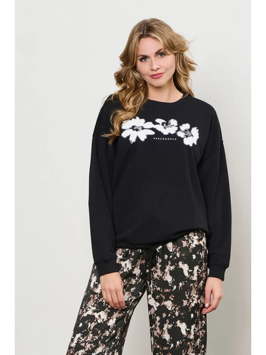 Zdjęcie produktu &Co Woman Bluza "Siena" w kolorze czarnym rozmiar: L