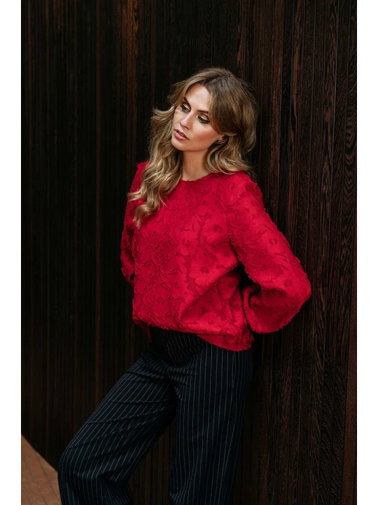 Zdjęcie produktu &Co Woman Bluzka "Erin" w kolorze czerwonym rozmiar: M