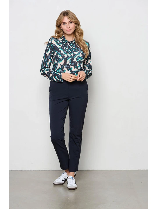 Zdjęcie produktu &Co Woman Bluzka "Lotte" w kolorze czarno-szaro-turkusowym rozmiar: L
