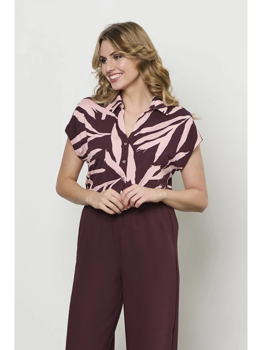 Zdjęcie produktu &Co Woman Bluzka "Valetta" w kolorze jasnoróżowo-fioletowym rozmiar: M