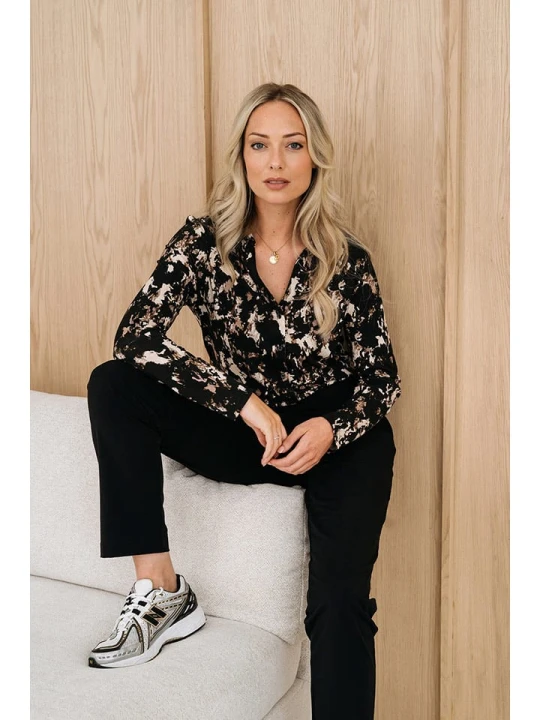 Zdjęcie produktu &Co Woman Bluzka "Vayen" w kolorze brązowo-czarnym rozmiar: L