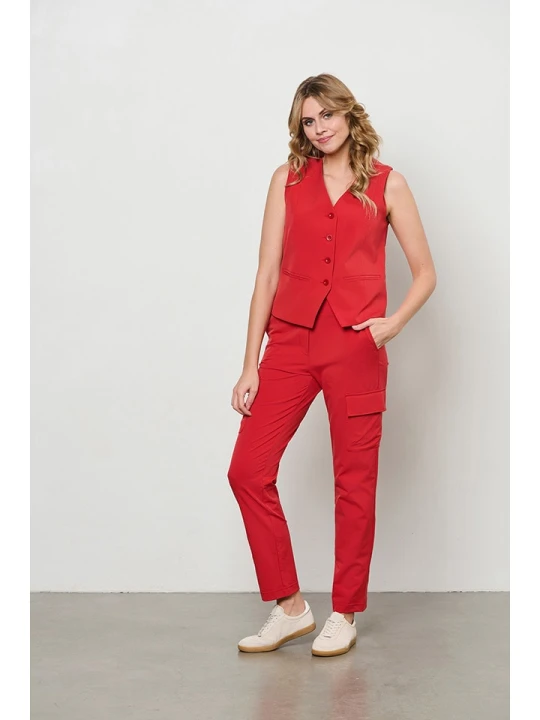Zdjęcie produktu &Co Woman Bojówki "Pricilla" w kolorze czerwonym rozmiar: L