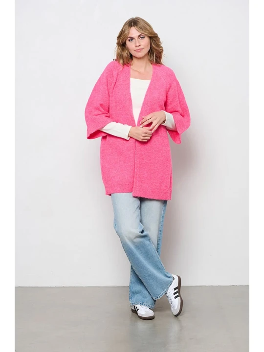 Zdjęcie produktu &Co Woman Kardigan "Berlin" w kolorze różowym rozmiar: XL