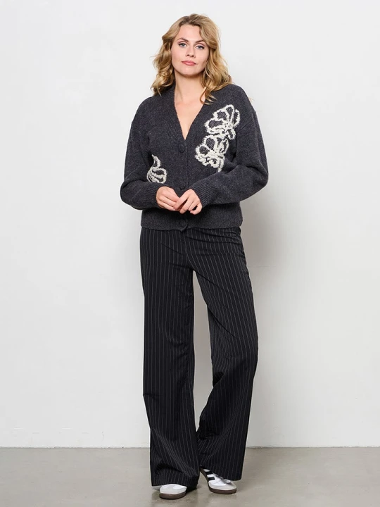 Zdjęcie produktu &Co Woman Kardigan "Brissa" w kolorze antracytowym rozmiar: XL