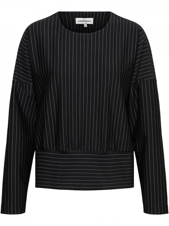 Zdjęcie produktu &Co Woman Koszulka "Danila" w kolorze czarnym rozmiar: M