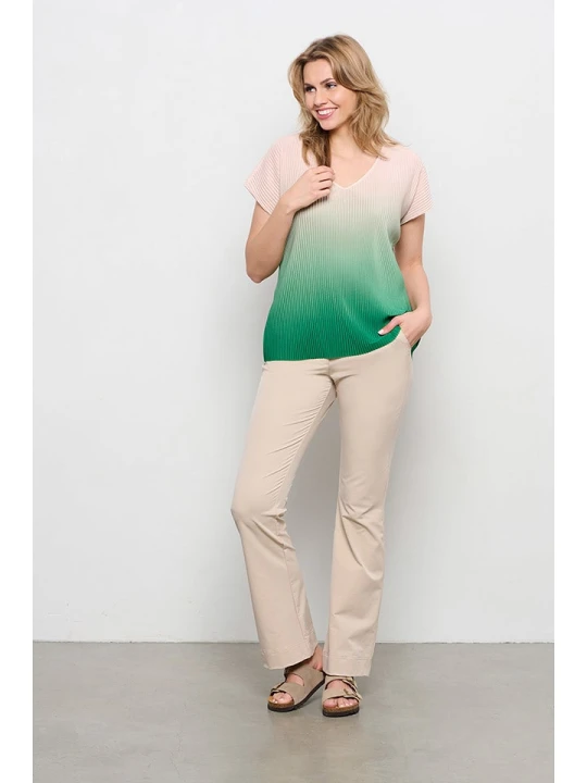 Zdjęcie produktu &Co Woman Koszulka "Jade" w kolorze jasnoróżowo-zielonym rozmiar: XXL