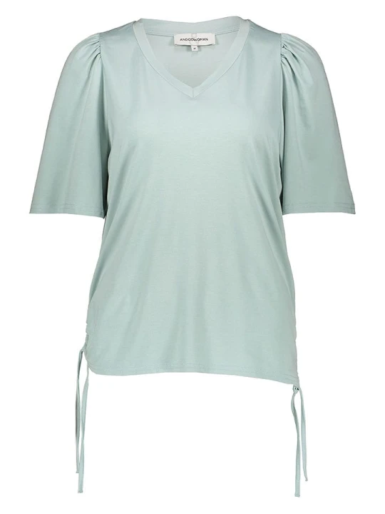 Zdjęcie produktu &Co Woman Koszulka "Misha" w kolorze turkusowym rozmiar: 3XL