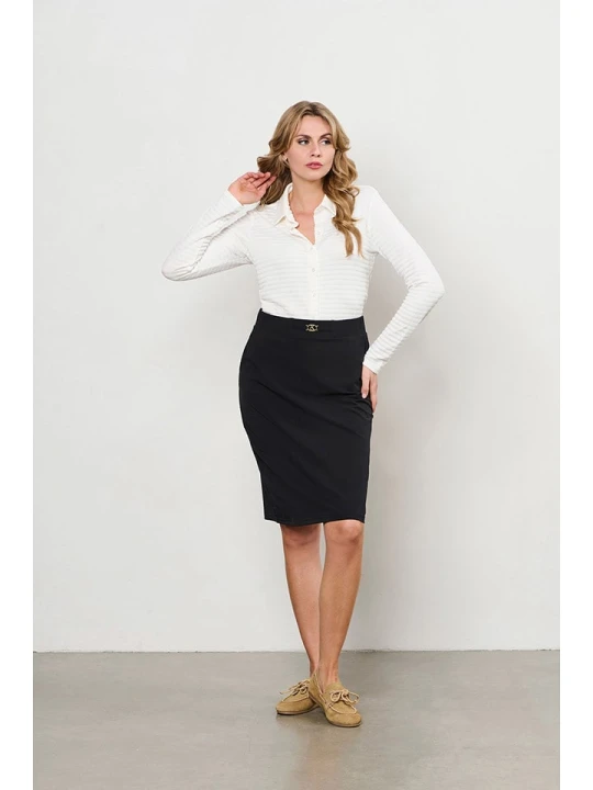 Zdjęcie produktu &Co Woman Spódnica "Peach" w kolorze czarnym rozmiar: XXL