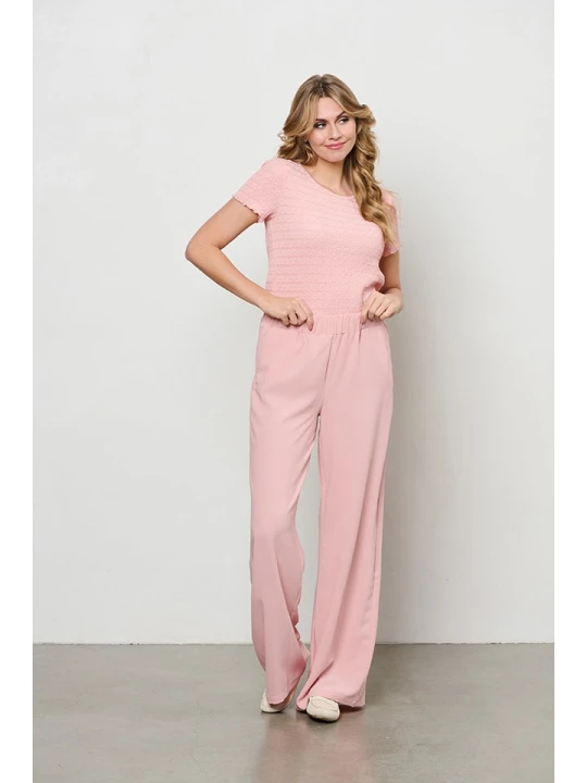 Zdjęcie produktu &Co Woman Spodnie "Nelly" w kolorze jasnoróżowym rozmiar: M