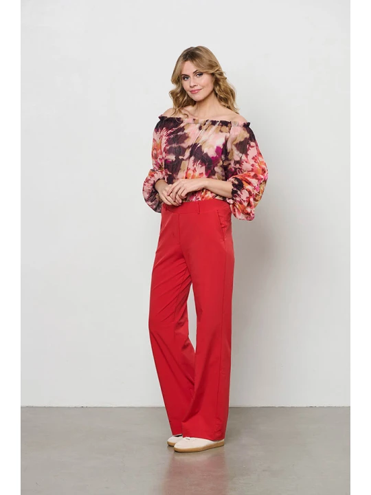 Zdjęcie produktu &Co Woman Spodnie "Patrice" w kolorze czerwonym rozmiar: 3XL