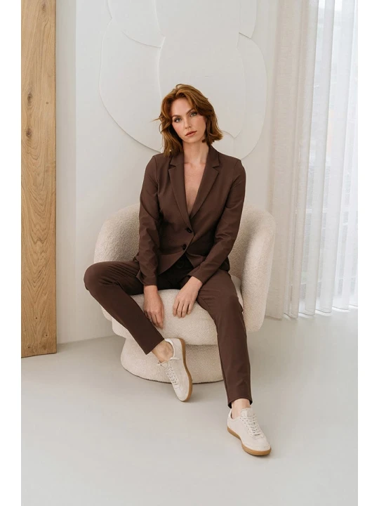 Zdjęcie produktu &Co Woman Spodnie "Penny" w kolorze brązowym rozmiar: XXL