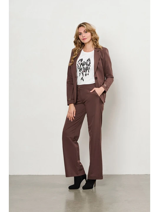 Zdjęcie produktu &Co Woman Spodnie "Perrine" w kolorze brązowym rozmiar: S