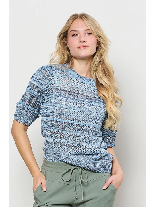 Zdjęcie produktu &Co Woman Sweter "Babette" w kolorze błękitnym rozmiar: L
