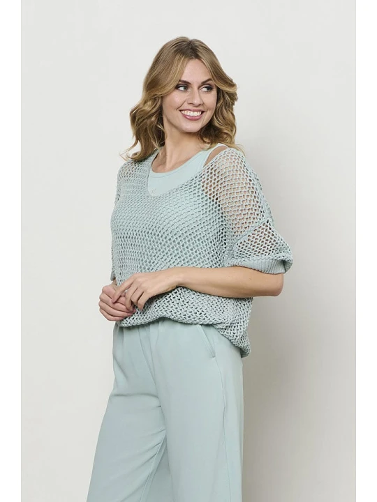 Zdjęcie produktu &Co Woman Sweter "Beki" w kolorze błękitnym rozmiar: L