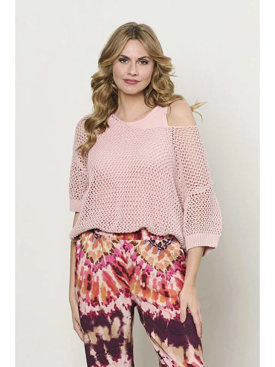 Zdjęcie produktu &Co Woman Sweter "Beki" w kolorze jasnoróżowym rozmiar: L