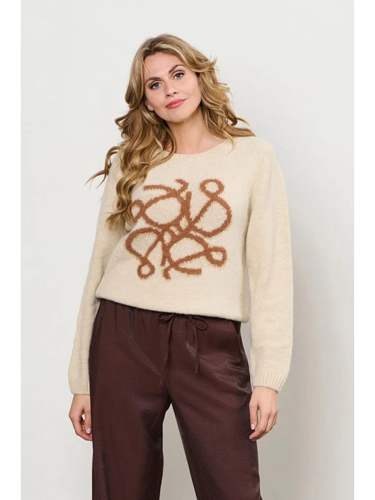 Zdjęcie produktu &Co Woman Sweter "Bilal" w kolorze beżowym rozmiar: 3XL