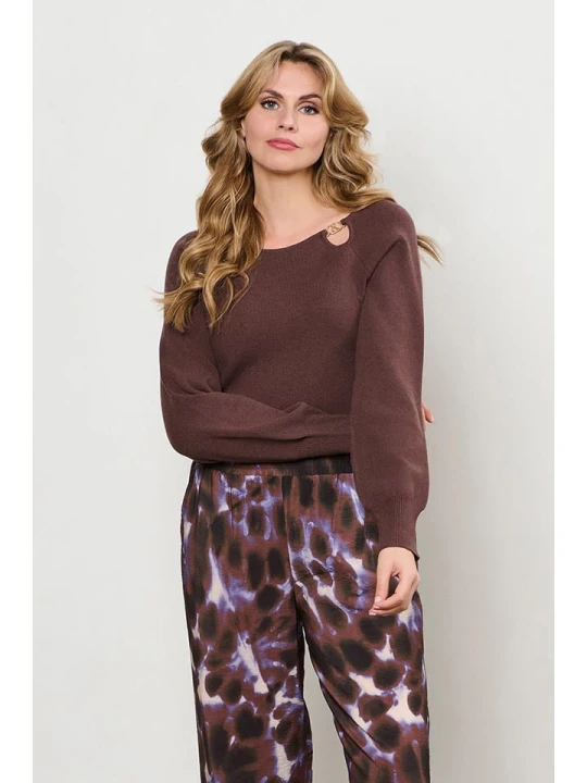 Zdjęcie produktu &Co Woman Sweter "Bowi" w kolorze brązowym rozmiar: S