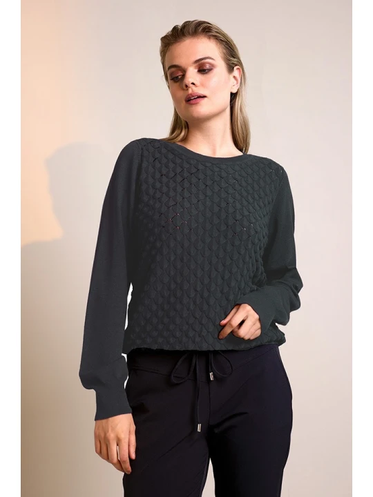 Zdjęcie produktu &Co Woman Sweter "Bunty" w kolorze antracytowym rozmiar: M