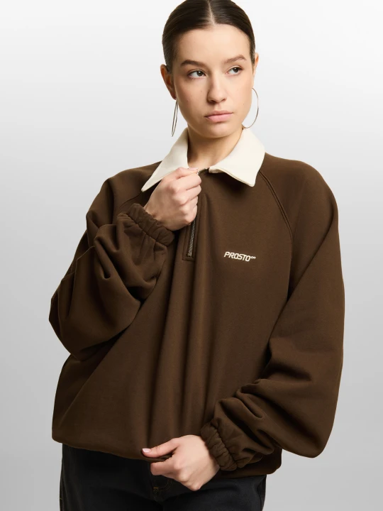 Zdjęcie produktu Coach bluza rozpinana cropped damska brązowa Klasyk
