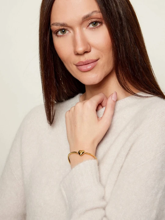 Zdjęcie produktu Coach Bransoletka Heart Cuff złoty