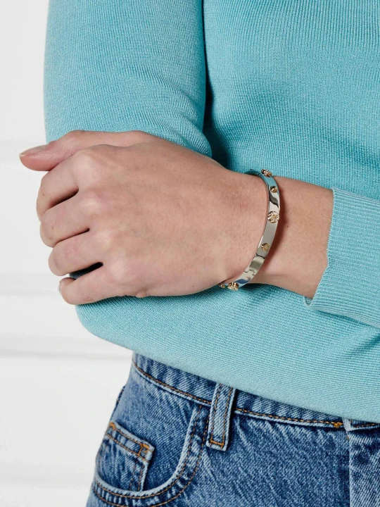 Zdjęcie produktu Coach Bransoletka Signature Mixed Motif Bangle srebrny