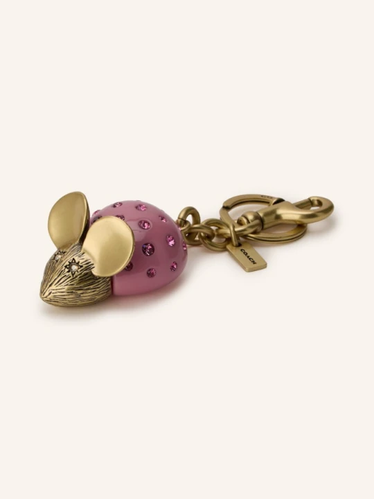 Zdjęcie produktu Coach Breloczek Do Torebki Z Kamieniami Ozdobnymi pink ZŁOTY