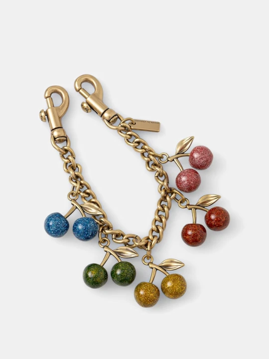 Zdjęcie produktu Coach brelok damski Rainbow Cherries Bag Charm złoty