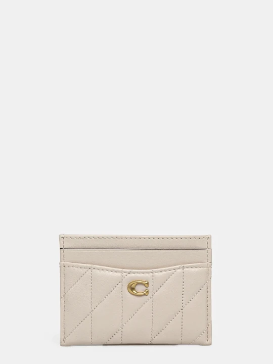 Zdjęcie produktu Coach etui na karty skórzane Essential Card Case beżowy