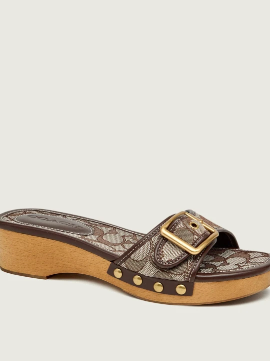 Zdjęcie produktu Coach Klapki Margot Clog | z dodatkiem skóry brązowy
