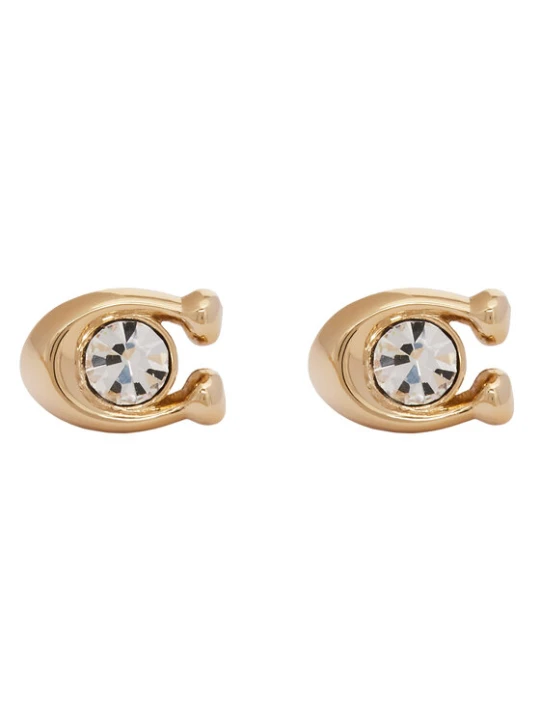 Zdjęcie produktu Coach Kolczyki Signature Stone Stud Earrings 37440614GLD110 Złoty