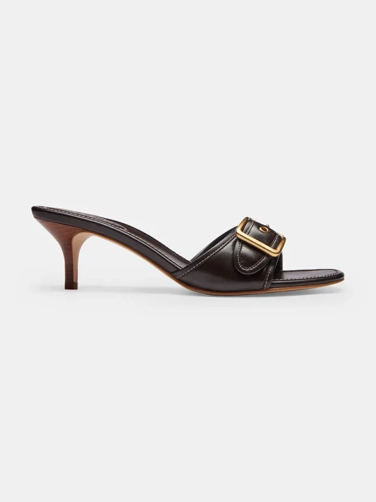 Zdjęcie produktu Coach Margot Leather klapki na niskim obcasie damskie skórzane