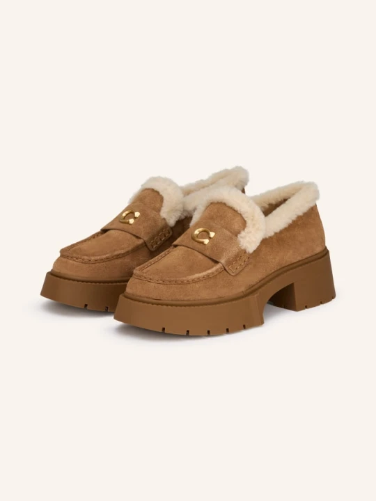 Zdjęcie produktu Coach Loafersy Na Platformie Leah beige KONIAKOWY