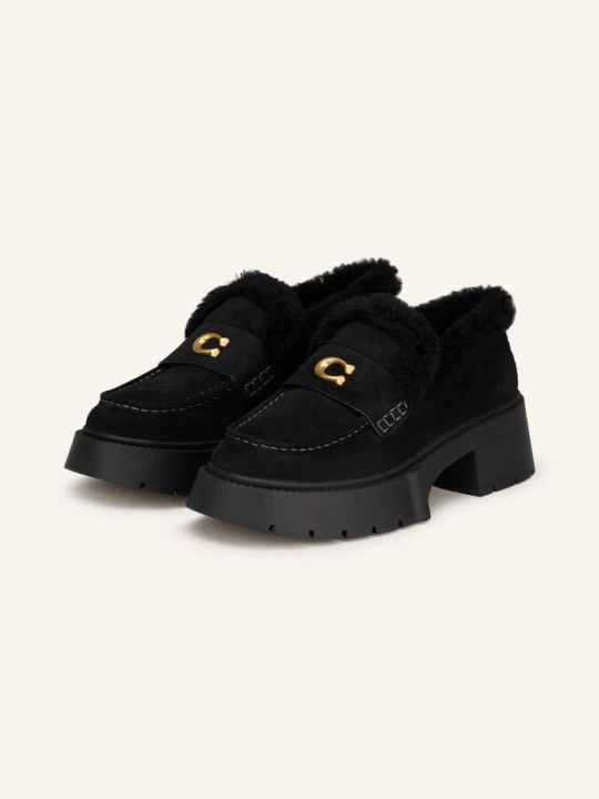 Zdjęcie produktu Coach Loafersy Na Platformie Leah schwarz CZARNY
