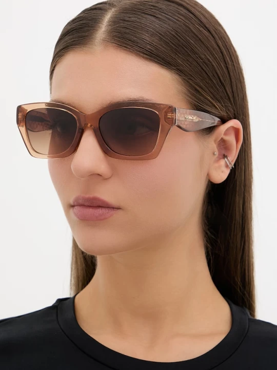 Zdjęcie produktu Coach okulary przeciwsłoneczne damskie beżowy
