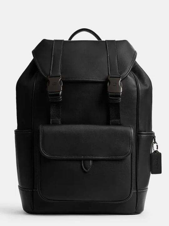 Zdjęcie produktu Coach plecak skórzany League Flap Backpack czarny