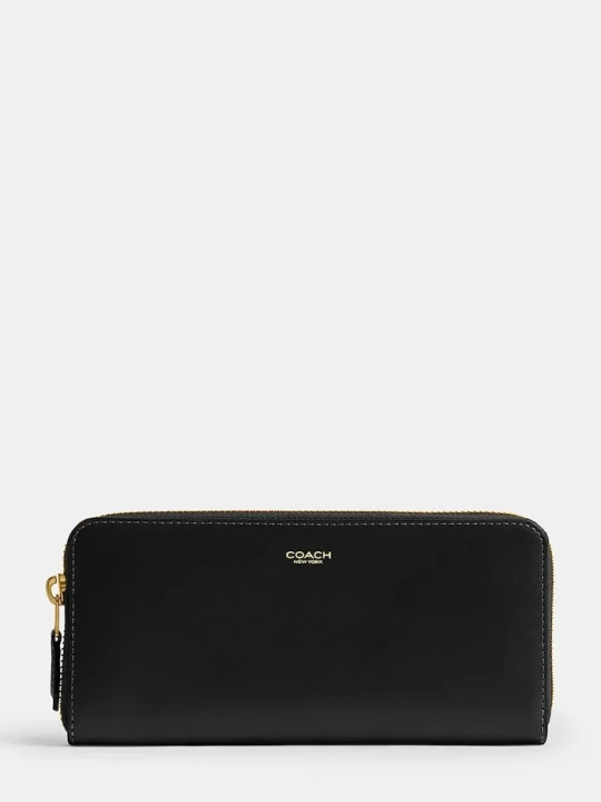 Zdjęcie produktu Coach portfel damski skórzany Accordion Zip czarny