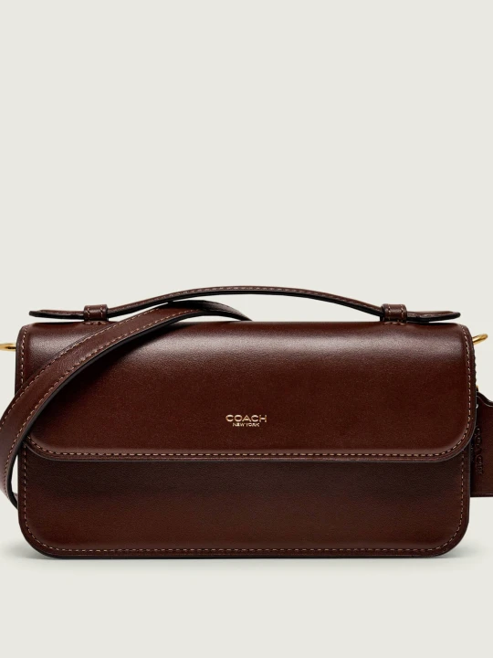 Zdjęcie produktu Coach Skórzana torebka na ramię ELORA brązowy