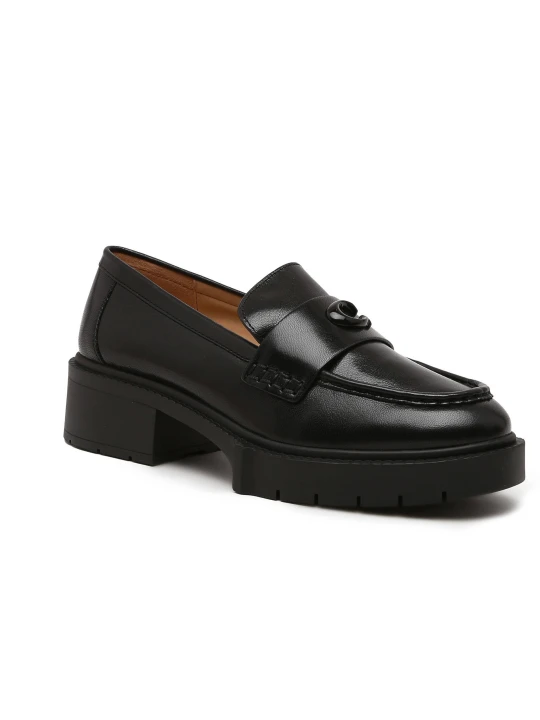 Zdjęcie produktu Coach Skórzane loafersy LEAH czarny
