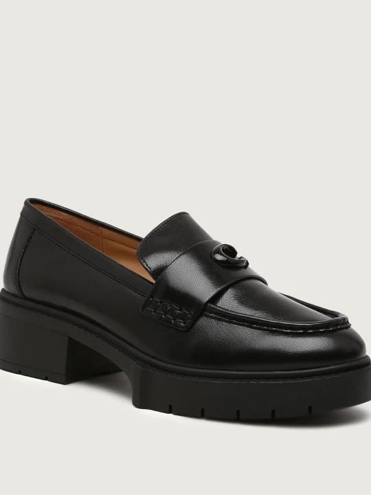 Zdjęcie produktu Coach Skórzane loafersy LEAH czarny