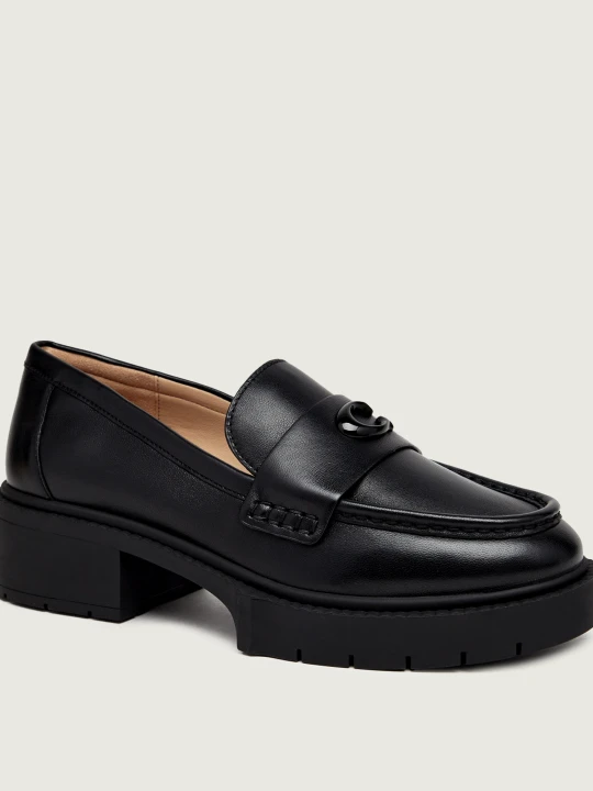 Zdjęcie produktu Coach Skórzane loafersy Leah czarny
