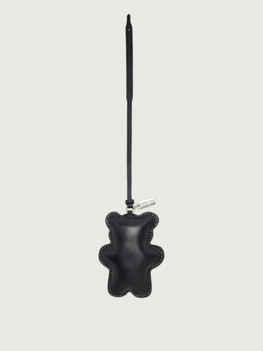 Zdjęcie produktu Coach Skórzany brelok Bear Puffy czarny