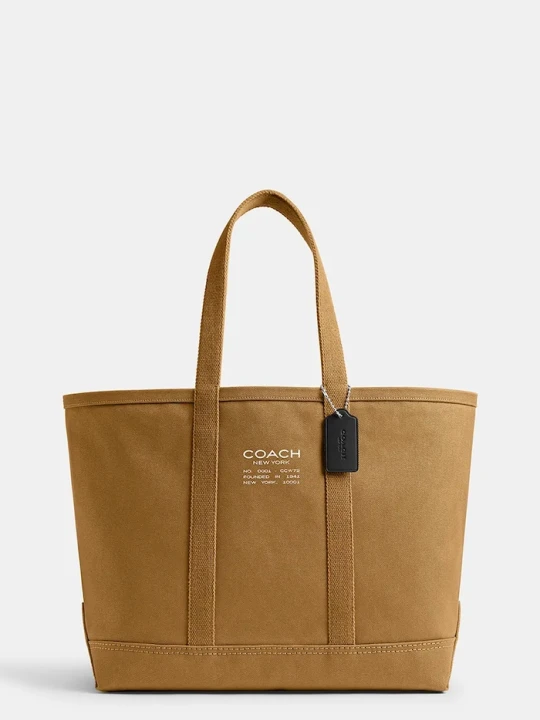 Zdjęcie produktu Coach torba bawełniana Utility Tote brązowy